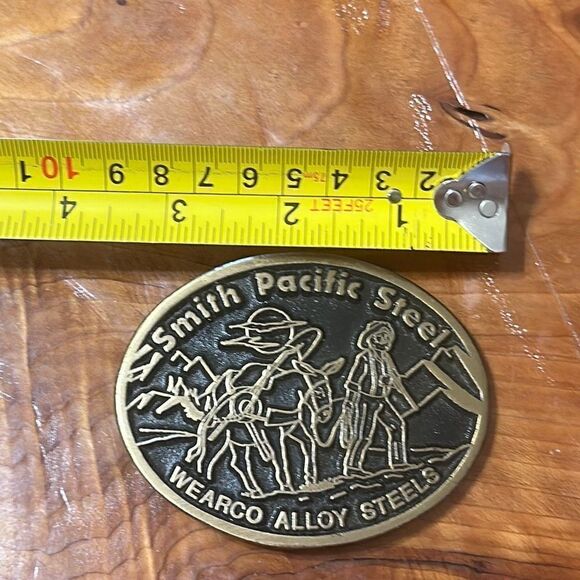Smith Pacific Steel Dyna Brass Vintage Belt Buckle